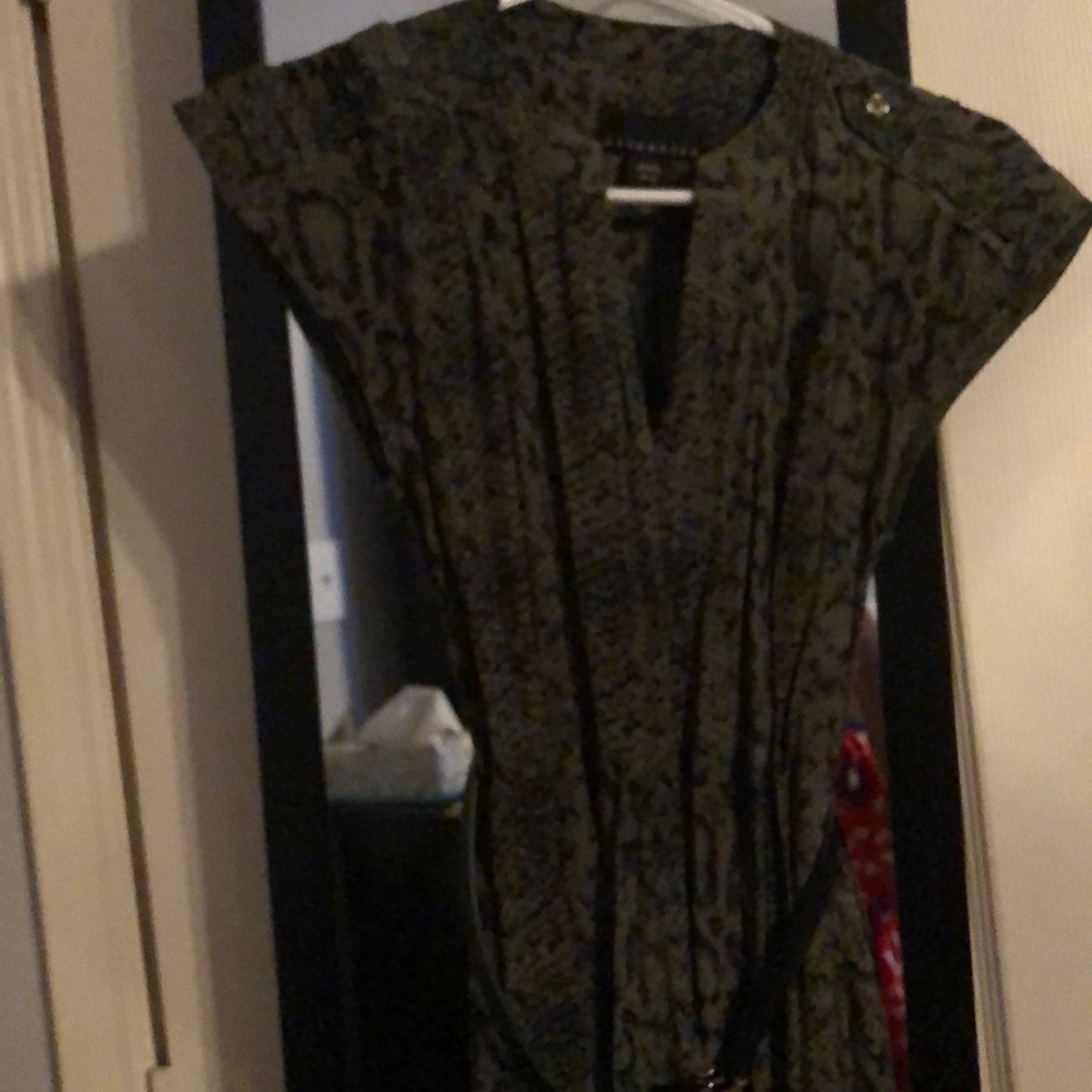 Green snakeskin dress